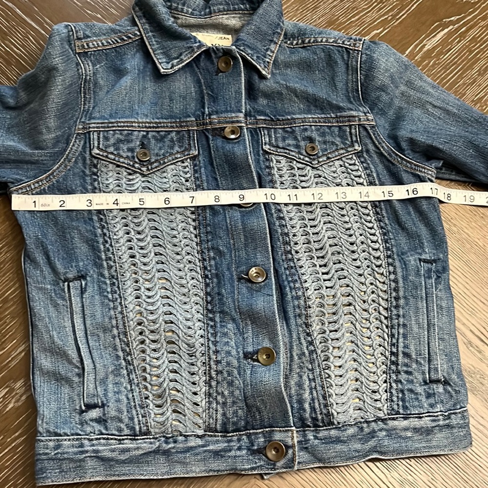 Rag & bone blue denim with crochet jean jacket - Picture 14 of 17
